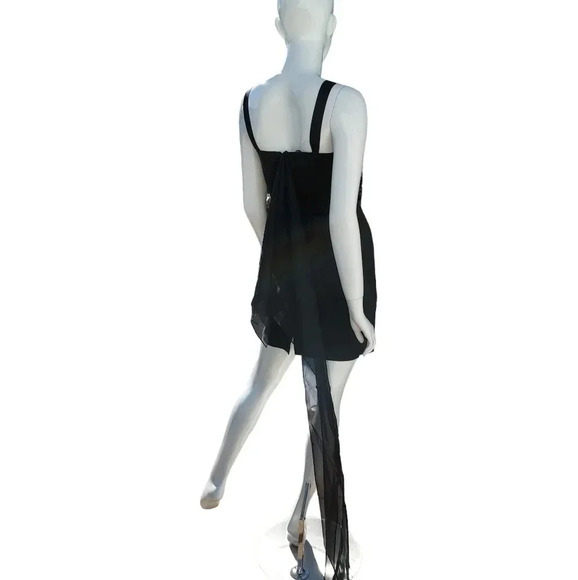 Dave & Johnny Black Dress with Integrated Shawl Formal Occasion Wear Size 3/4 - Picture 10 of 16